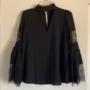 Lulus Black Lace Blouse S